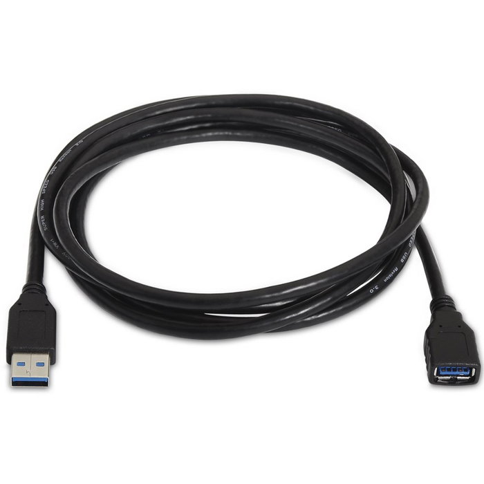 Aisens Cable de Extensión USB 3.2 Gen 1, USB A Macho a USB A Hembra, 1 m, Negro